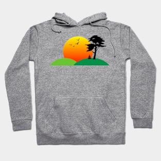 Sunset landscape Hoodie